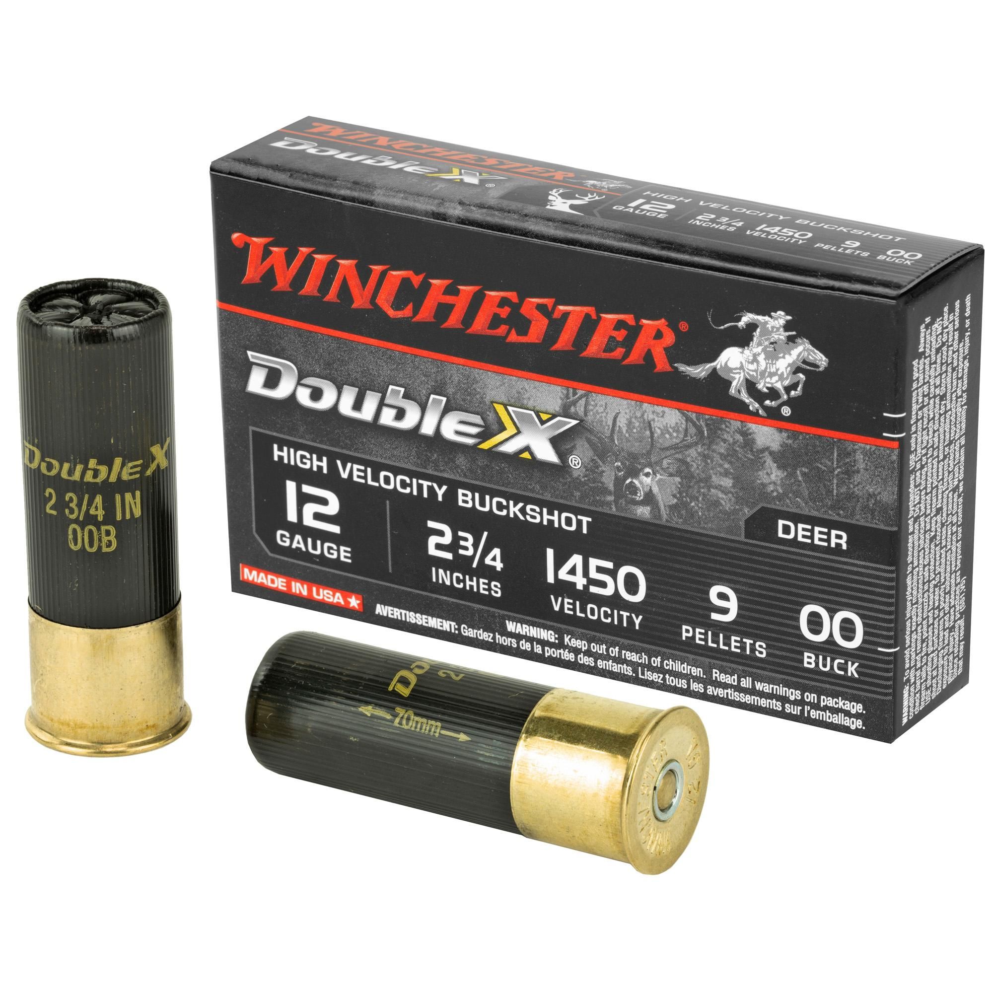 Winchester Ammunition Double X, 12 Gauge, 2.75", 00 Buck ...